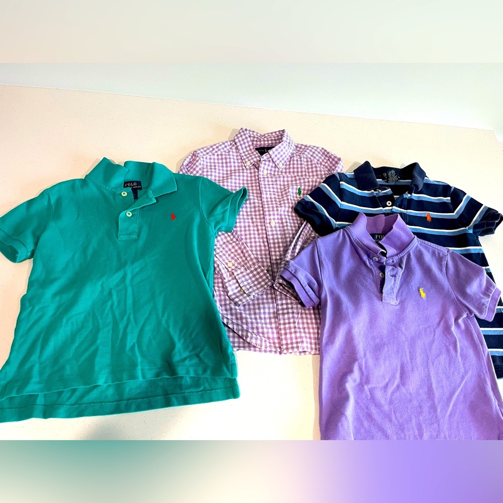 Lot of 4 Ralph Lauren shirts- Boys Size 5